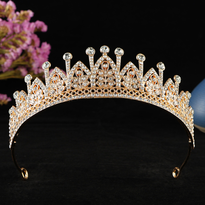 Vjenčana Barokna tiara od legure, euroamerički stil, elektroplatiranje, model H491