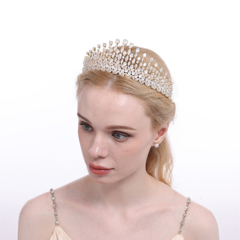 Nevjesta kosa tiara od bakreno-zirkonijskog materijala, ženski stil, kruna za princezu, pravi cirkon kristali, težina 115 g, elektroplatiranje, mogućnost prilagođavanja, odvojeno pakiranje