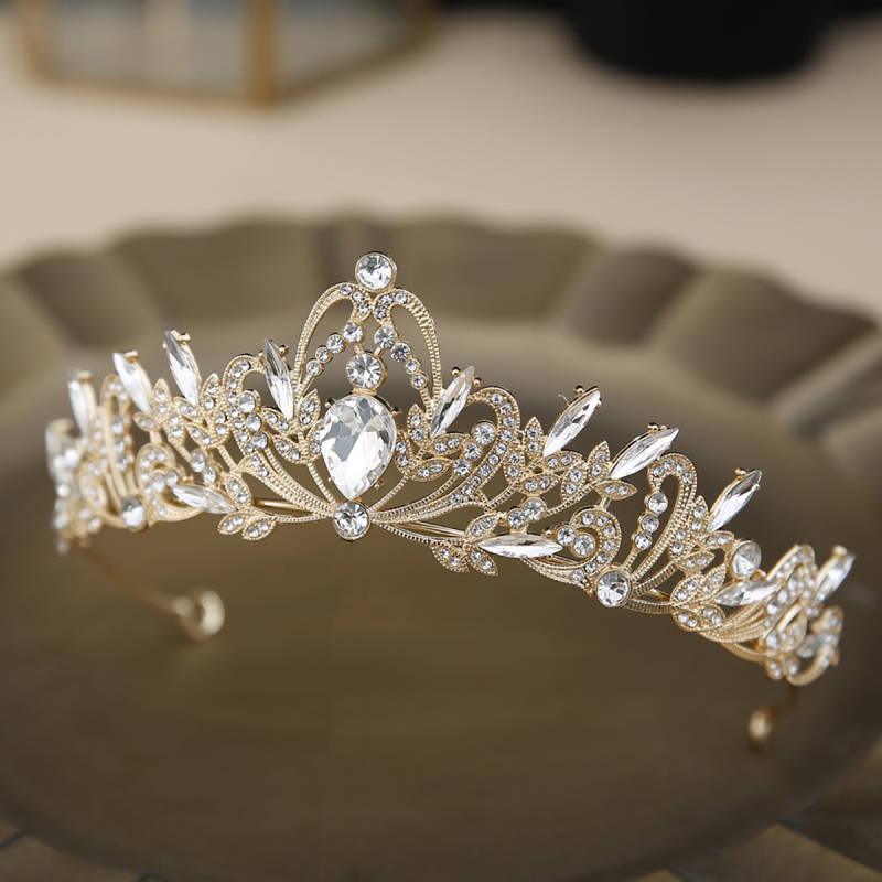 Svadbena tiara za glavu, materijal: legura, stil: japansko-korejski, završna obrada: elektroplating, brend Art Pro