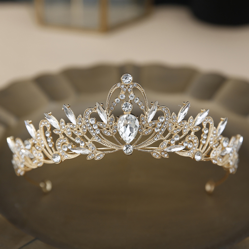 Svadbena tiara za glavu, materijal: legura, stil: japansko-korejski, završna obrada: elektroplating, brend Art Pro