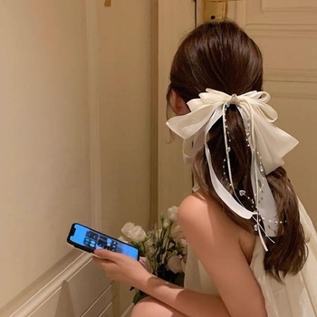 Ukosnica za kosu s perlama, ručno izrađena, pastoralni stil