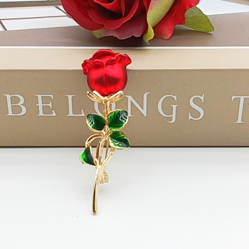 Női tulipán bross – ötvözet, virágos, édes stílus, dekoratív, elektroplattált felület