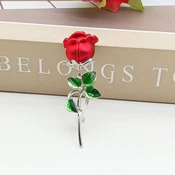 Női tulipán bross – ötvözet, virágos, édes stílus, dekoratív, elektroplattált felület