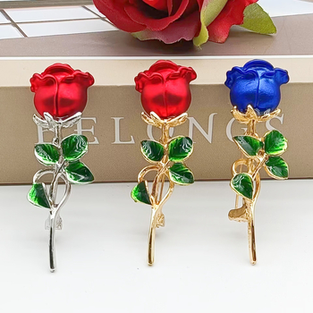 Női tulipán bross – ötvözet, virágos, édes stílus, dekoratív, elektroplattált felület