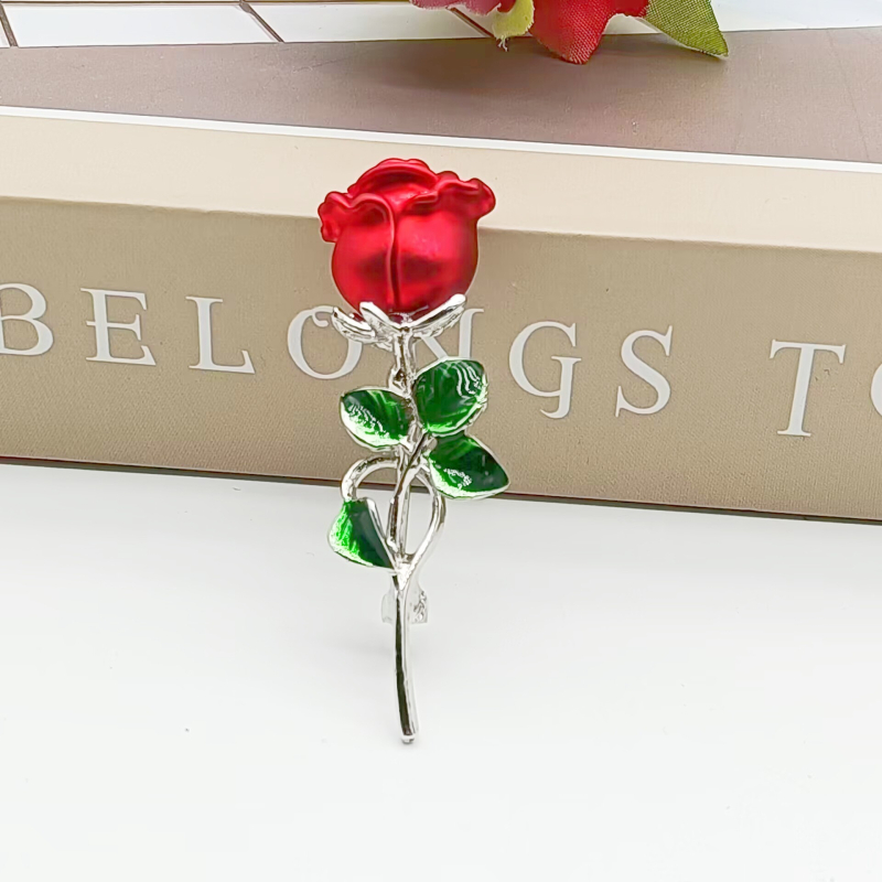 Női tulipán bross – ötvözet, virágos, édes stílus, dekoratív, elektroplattált felület