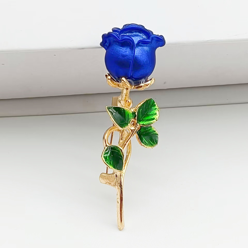 Női tulipán bross – ötvözet, virágos, édes stílus, dekoratív, elektroplattált felület