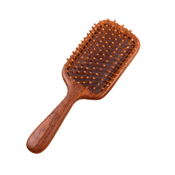 Szantálfa légpárnás hajkefe meridián masszázzsal és négyzet alakú plakkal a haj kisimításáért