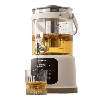 Veselības elektriskais tējnīks, 3 L tilpums, 1000 W, 220 V, borosilāta stikla korpuss, digitālais termostats ar skārienvadību