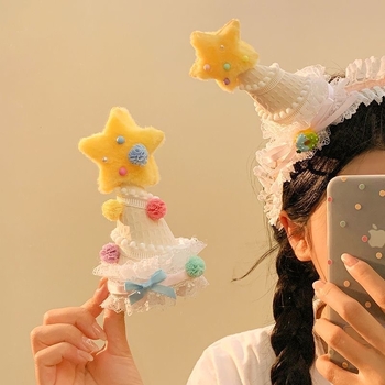 Ženska čelenka za rođendan s zvjezdom, ručna izrada, miješani materijali, proljeće 2025