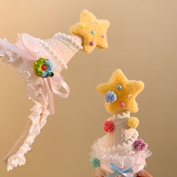 Ženska čelenka za rođendan s zvjezdom, ručna izrada, miješani materijali, proljeće 2025