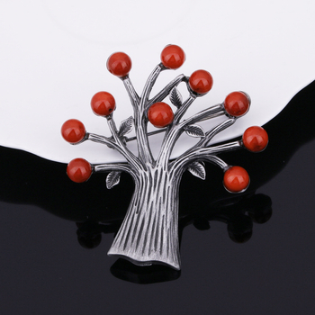 Broš s cvjetnim uzorkom od cinkovog legura, elektroplatiranje, nacionalni retro stil, unisex (jesen 2024)