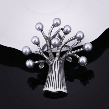 Broš s cvjetnim uzorkom od cinkovog legura, elektroplatiranje, nacionalni retro stil, unisex (jesen 2024)