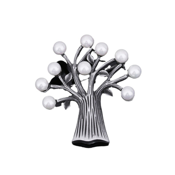 Broš s cvjetnim uzorkom od cinkovog legura, elektroplatiranje, nacionalni retro stil, unisex (jesen 2024)