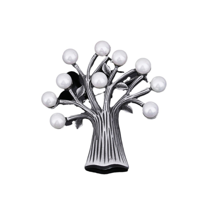 Broš s cvjetnim uzorkom od cinkovog legura, elektroplatiranje, nacionalni retro stil, unisex (jesen 2024)