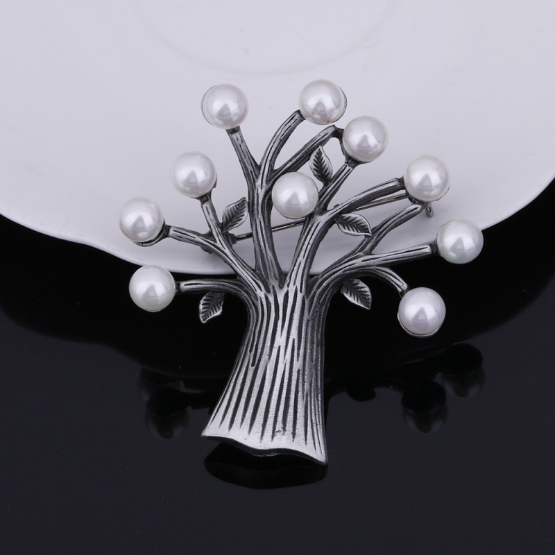 Broš s cvjetnim uzorkom od cinkovog legura, elektroplatiranje, nacionalni retro stil, unisex (jesen 2024)