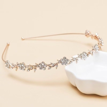 Čelenka s kristalima u obliku lista – dijamantna obrada, ugradnja od cinkova legura, podrijetlo Jinhua, za žene