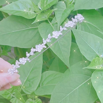Čelenka s kristalima u obliku lista – dijamantna obrada, ugradnja od cinkova legura, podrijetlo Jinhua, za žene