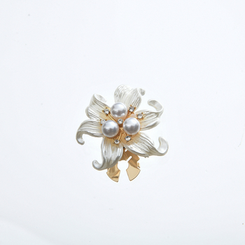 Ženski set manžetnih kopči — geometrijski dizajn, legura, elektroplatiranje, umetnute bisere