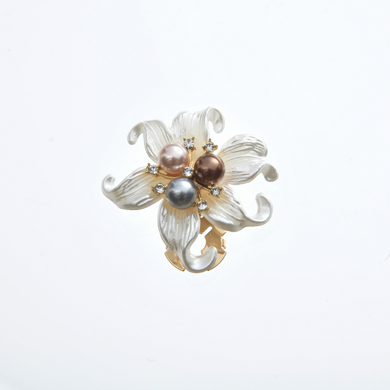 Ženski set manžetnih kopči — geometrijski dizajn, legura, elektroplatiranje, umetnute bisere