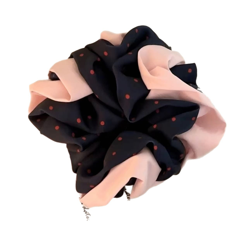 Hajga za kosu u korejskom stilu – s točkastim uzorkom, od tkanine, ručna izrada, bez umetaka (tkanina, ručna izrada, korejski stil, točkasti uzorak, bez umetaka)