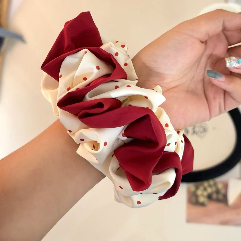 Gumica za kosu u korejskom stilu, čvrsta za punđu (Materijal: tkanina; Obrada: ručna izrada; Stil: korejski stil; Klasifikacija stila: svježe i slatko; Ugradnja: bez umetaka)