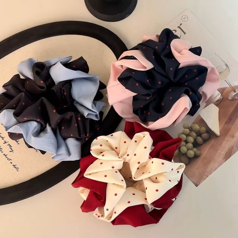 Gumica za kosu u korejskom stilu, čvrsta za punđu (Materijal: tkanina; Obrada: ručna izrada; Stil: korejski stil; Klasifikacija stila: svježe i slatko; Ugradnja: bez umetaka)