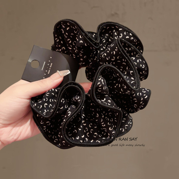 Ručna platnena gumica za kosu s visokom elastičnošću, inspirirana japanskim i korejskim stilom, plisirani dizajn nalik oblaku, brend Famous Fox