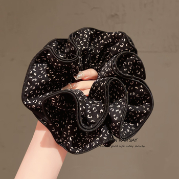 Ručna platnena gumica za kosu s visokom elastičnošću, inspirirana japanskim i korejskim stilom, plisirani dizajn nalik oblaku, brend Famous Fox