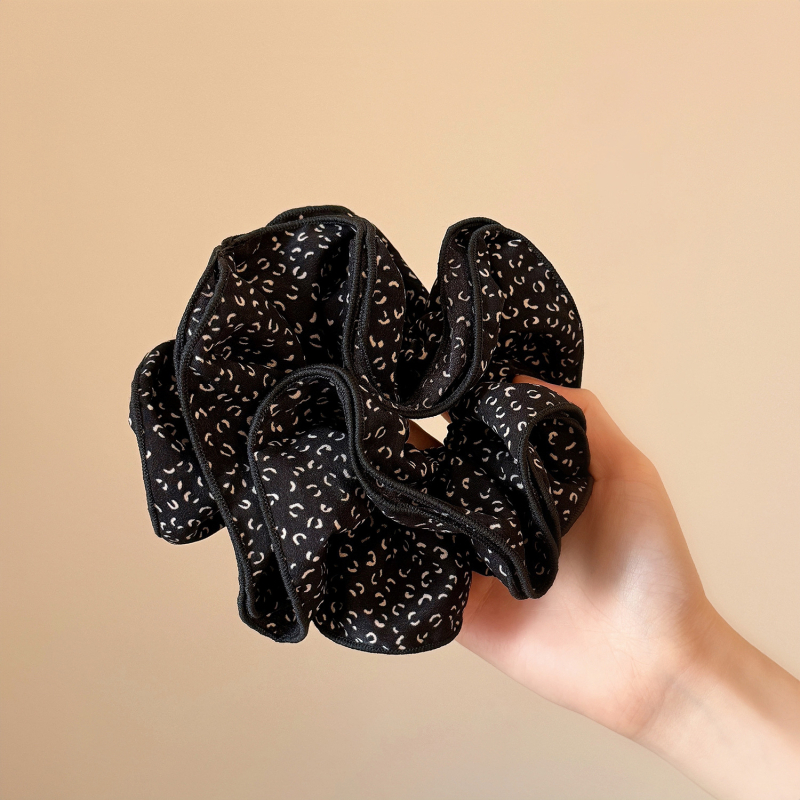 Ručna platnena gumica za kosu s visokom elastičnošću, inspirirana japanskim i korejskim stilom, plisirani dizajn nalik oblaku, brend Famous Fox