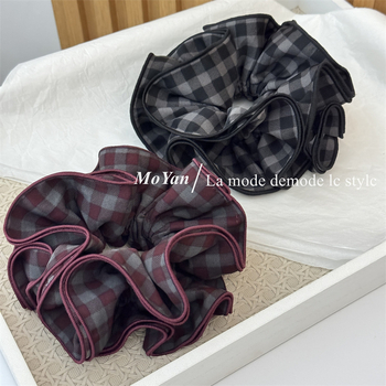 Mo yan karirana gumica za kosu, ručna izrada, četiri sloja šavova, visoka elastičnost