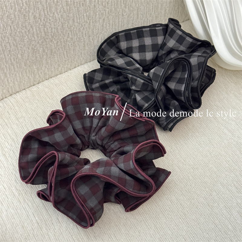 Mo yan karirana gumica za kosu, ručna izrada, četiri sloja šavova, visoka elastičnost