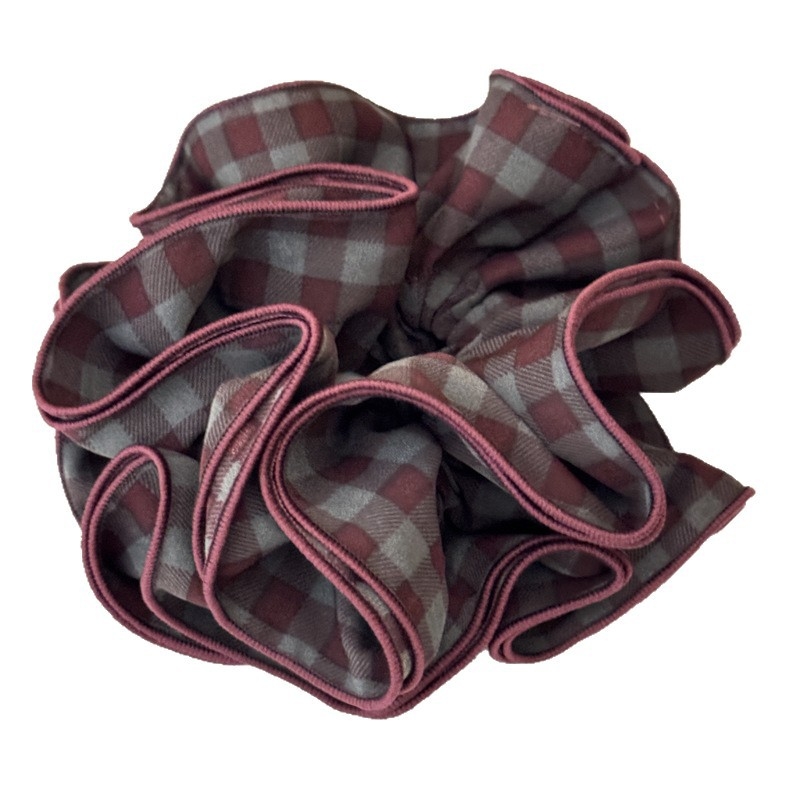 Mo yan karirana gumica za kosu, ručna izrada, četiri sloja šavova, visoka elastičnost