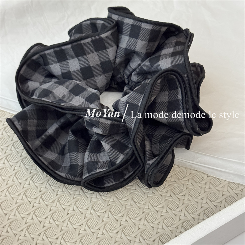 Mo yan karirana gumica za kosu, ručna izrada, četiri sloja šavova, visoka elastičnost