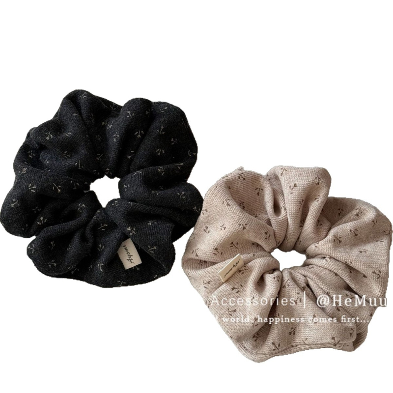 Gumica za kosu pletena, korejskog stila s malim cvjetnim uzorkom, jednostavan dizajn, visoka elastičnost (Materijal: Tkanina; Tehnika: Pletenje; Stil: Jednostavan; Elastičnost: Visoka)