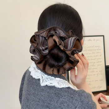 Korejos stiliaus plaukų gumelė su keturių sluoksnių modeliu, rankų darbo audinys, didelis elastingumas, žiemos 2025