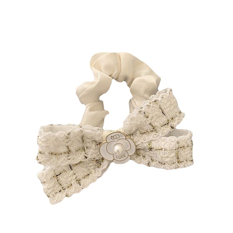 Didžiojo žarnos plaukų žiedas — audinys, rankų darbo, lengvas prabangos stilius, miesto mados, 2022 metų žiema