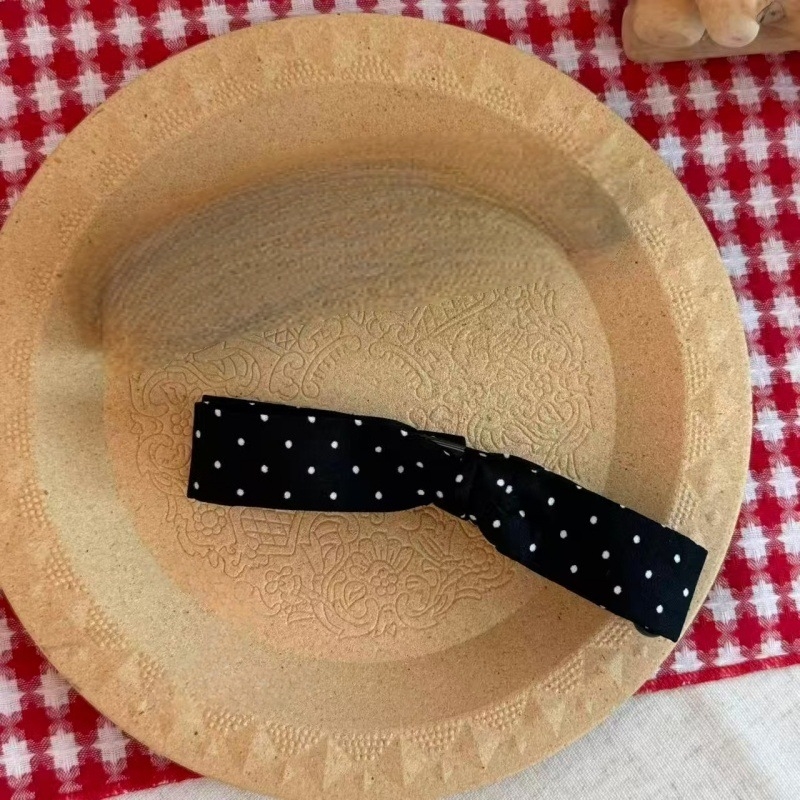 Banánový spon na vlasy s bodkami, retro štýl, akryl, ručná výroba, značka Pei Min