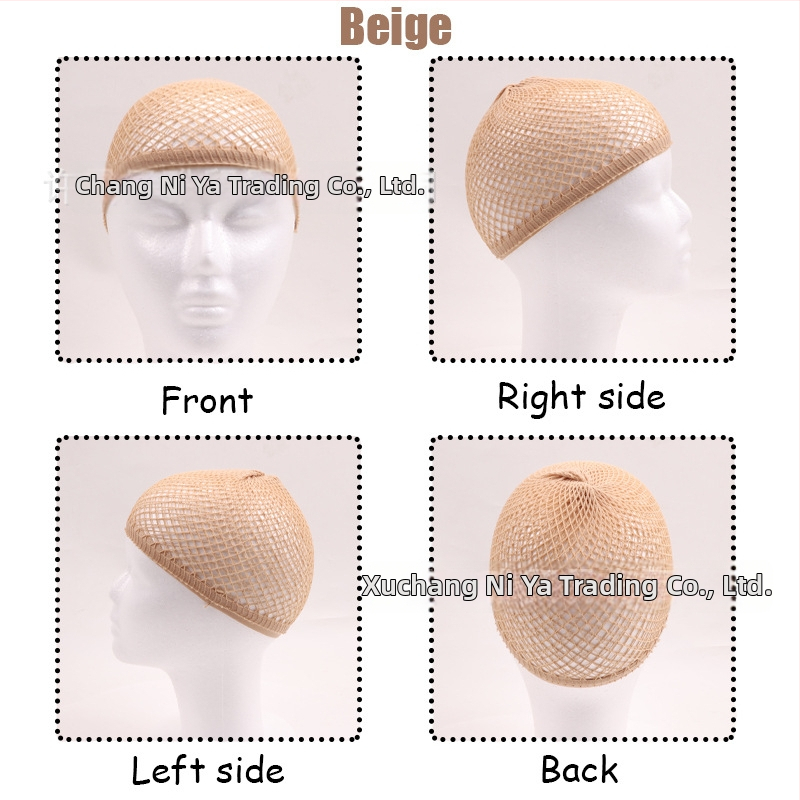 Perukai kepurė su aukštos elastingumo plaukų tinkleliu, dviejų galų ilgas dvigubas tinklas plaukų šukavimui, 20 g