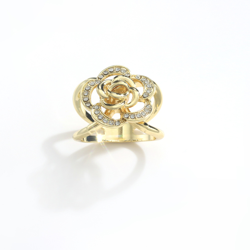 Limu kopča za maramu od legure sa cvjetnim oblikom - svestrani ženski dodatak, elektroplatirano, šifra Dd0300