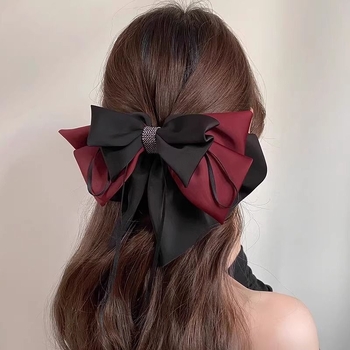 Mreža za kosu na glavu - Ručna izrada, mašna od trake, kopča za rep, tkanina, za žene, Han bang