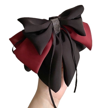 Mreža za kosu na glavu - Ručna izrada, mašna od trake, kopča za rep, tkanina, za žene, Han bang