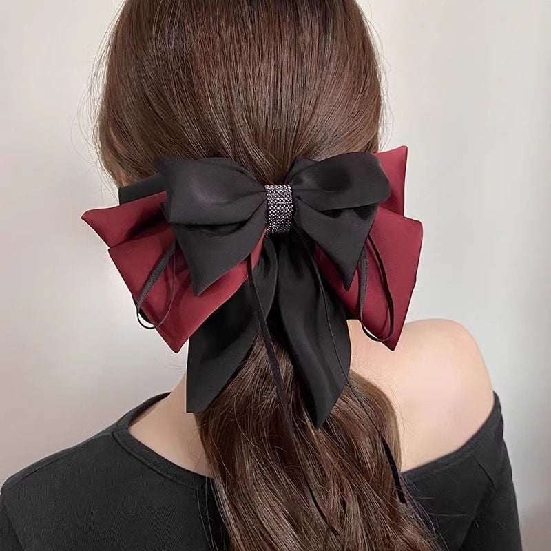 Mreža za kosu na glavu - Ručna izrada, mašna od trake, kopča za rep, tkanina, za žene, Han bang