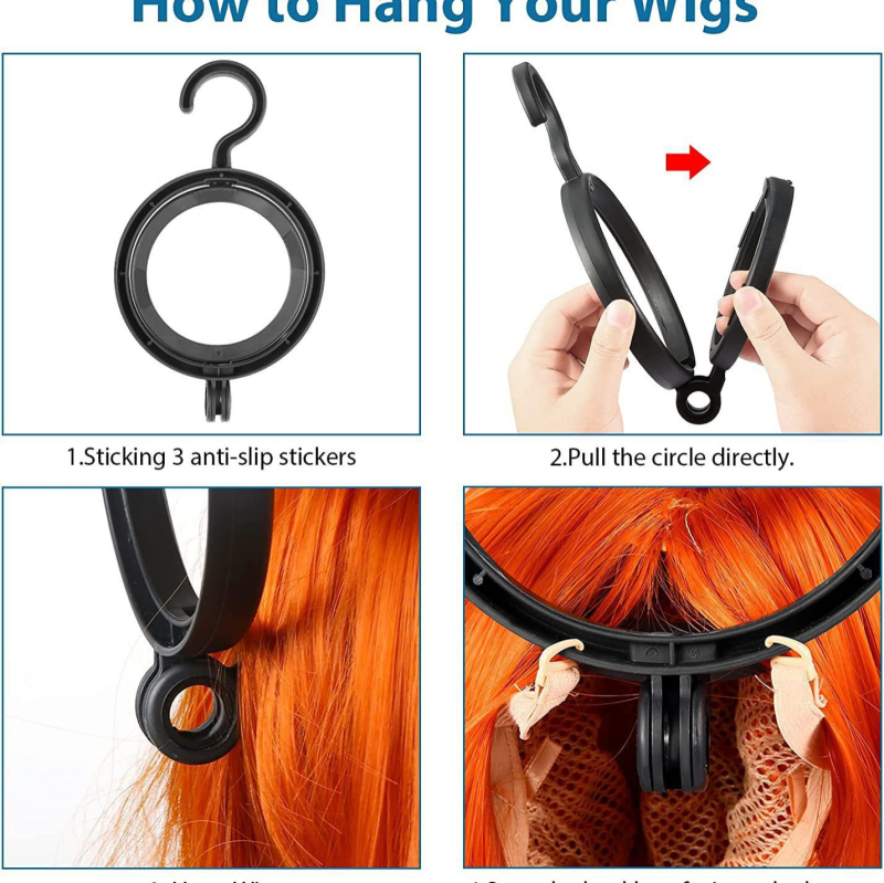 Perukų stovo rinkinys – 6 dalys, įrankiai perukoms