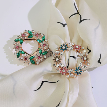 Broš s legure s oblikom cvijeta i lista, elektroplatiranje, korejski stil, dvostruka uporaba