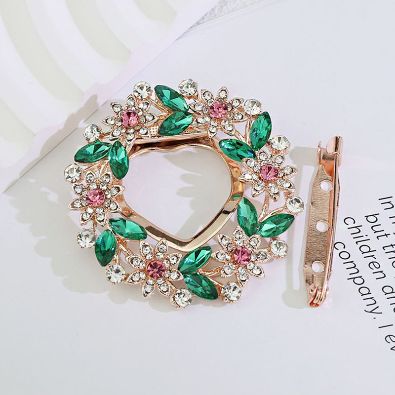 Broš s legure s oblikom cvijeta i lista, elektroplatiranje, korejski stil, dvostruka uporaba