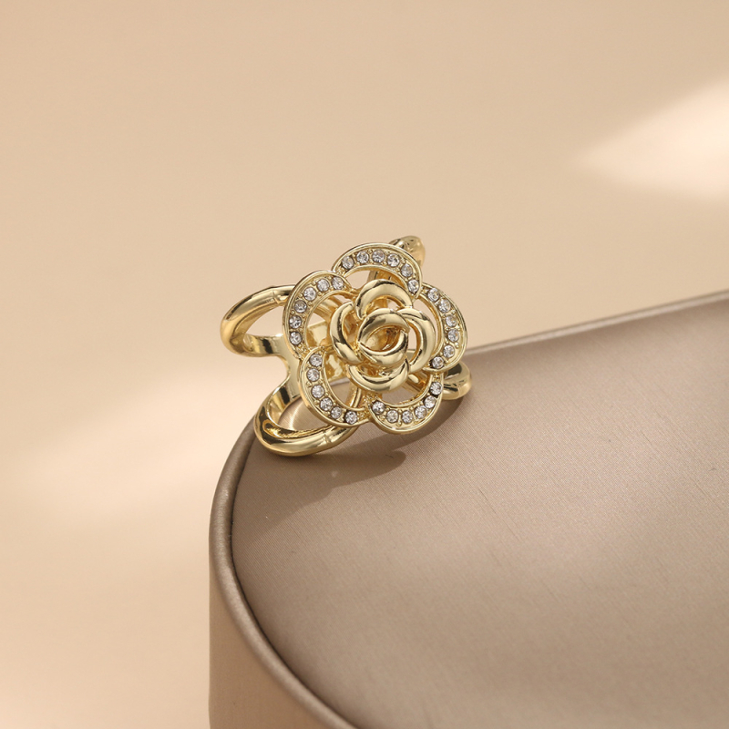 Kuka za šal s oblikom cvijeta - legura, elektroplatiranje, svestran ženski dodatak, kod Dd0300