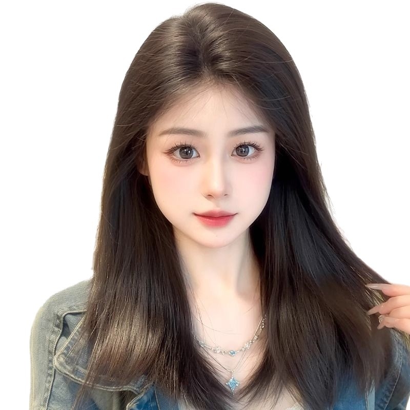 Piesă de perucă cu plasă dantelată – păr uman, lucrat manual, poate fi vopsit sau tratat cu permanent