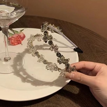 Metalna čelenka za kosu s kristalima, cvjetni uzorak, japansko-korejski stil, za djecu