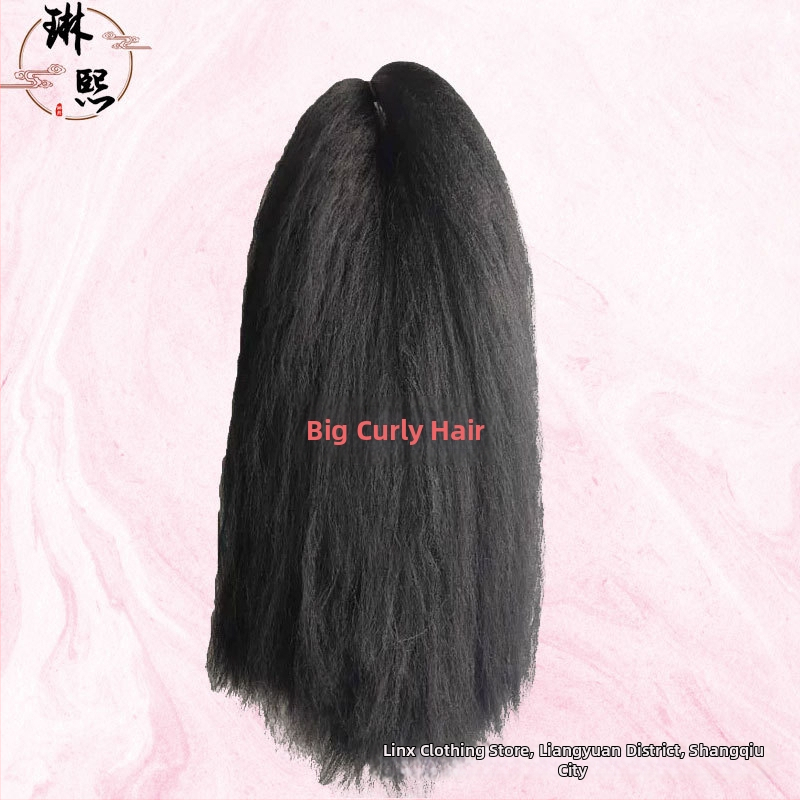 Cosplay perukų medžiaga - Rankų darbo, Ilgi plaukai, Vietinis šilkas, Senovinis stilius, DIY Hanfu stilizavimas