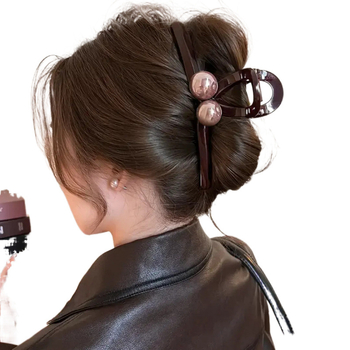 Perlų plaukų segtukas ryklės formos, V formos nagas šukuosenoms